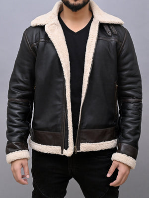 Handmade Inspired Leon Kennedy Bomber Jacket | RE 4 Kennedy Cosplay Shearling Leather Jacket