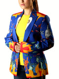 Harley Quinn Blue Blazer