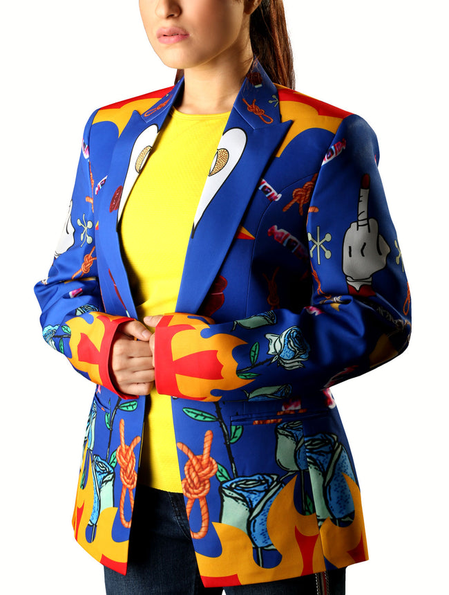 Harley Quinn Blue Blazer