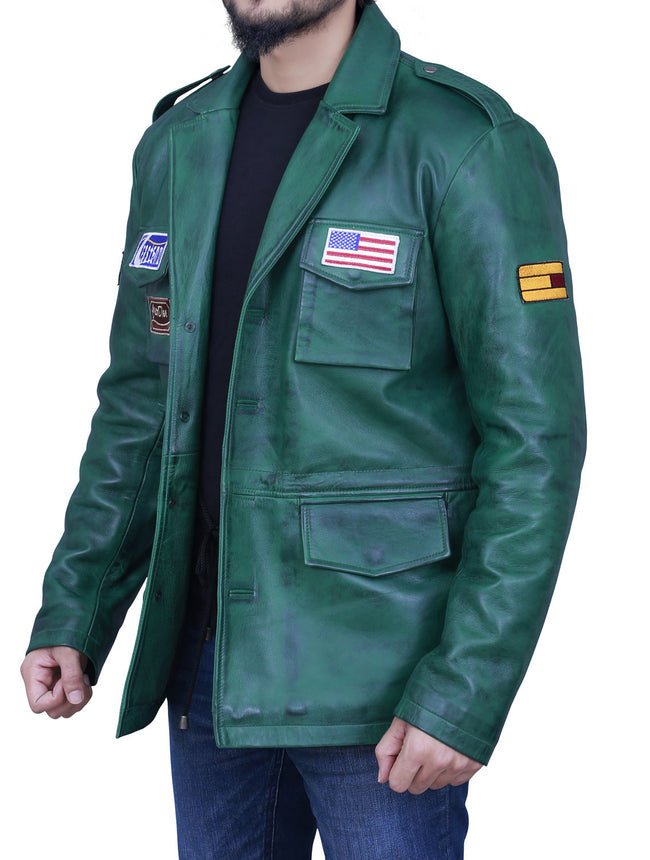 James Sunderland Military Leather Jacket