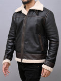 Leon Kennedy Resident Evil 4 Inspired Cosplay Costume Shearling Leather Jacket