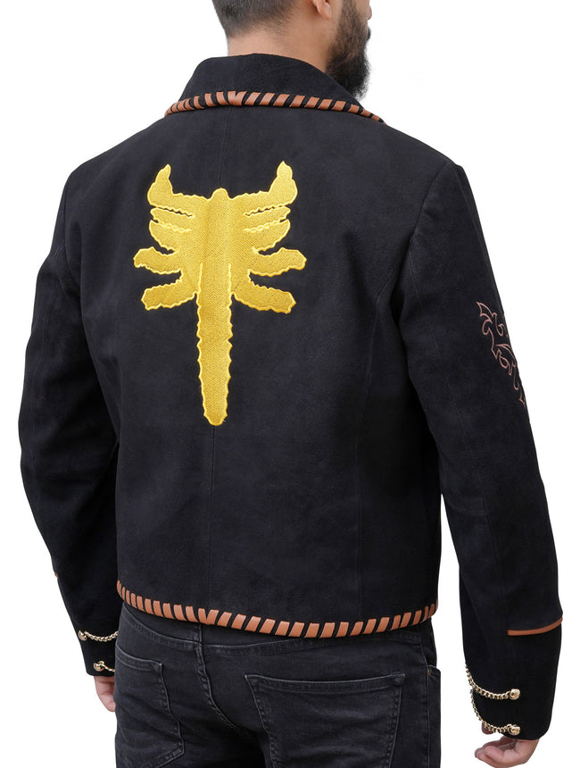 Once Upon a Time in Mexico Antonio Banderas Black Suede Jacket