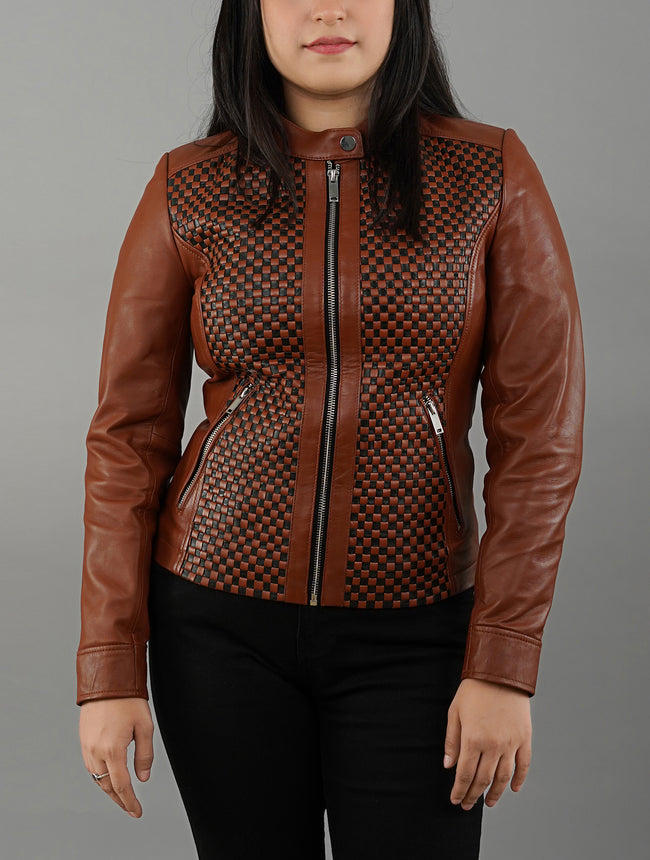 Women's Quilted Real Sheepskin Leather Jacket