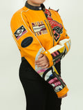 Kpop Rumi Yellow Costume Leather Jacket