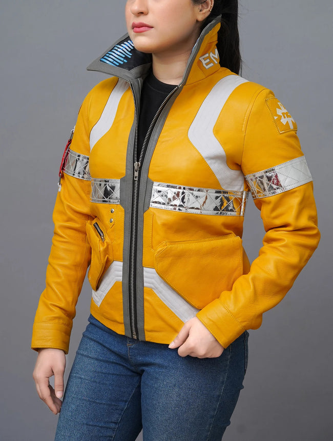 David Martinez Inspired Yellow Cosplay Leather Jacket