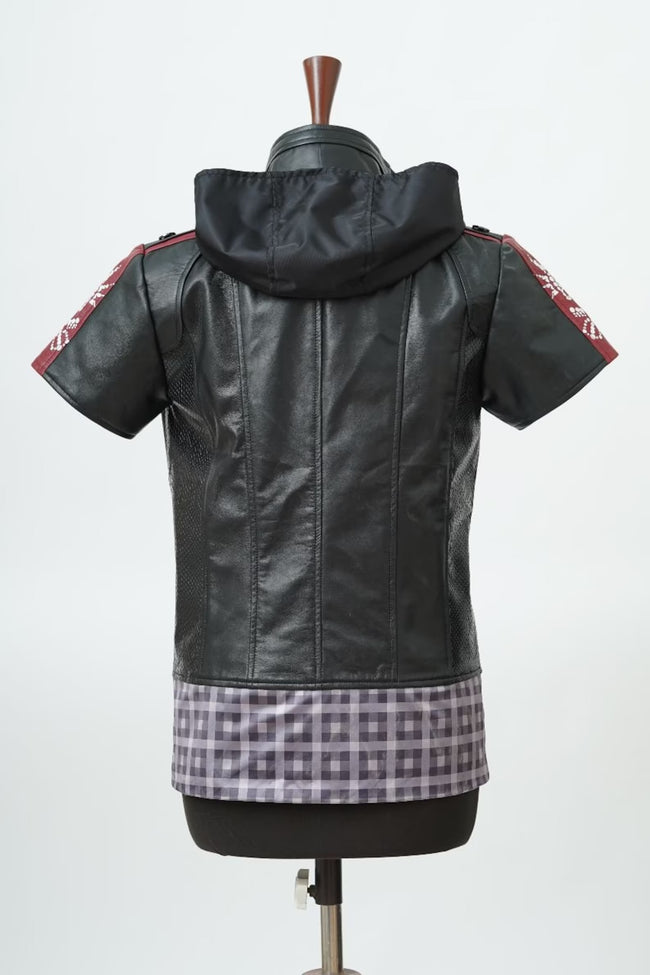 Men's Yozara Inspired Black Leather Kingdom Hearts Costume Jacket
