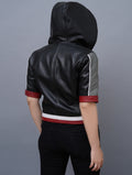 Sora Hooded Cosplay Leather Jacket