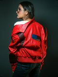 Handmade Womens Red Capsule Kaneda Leather Jacket