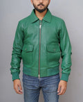 American Forces G1 Green Flight bomber Leather Jacket