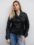 Womens Quilted Motorcycle Jacket